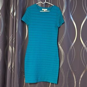 MICHAEL Michael Kors Ruffled Stripe Dress, Size M
